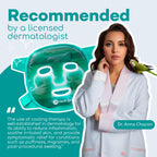 Medi Grade Cooling Face Mask set with Cooling Eye Mask for Puffy Eyes and Insulated Thermo-bag - Soothing Gel Ice Face Mask and Eye Ice Mask for Dark Circles and Puffiness - Cold Face Relaxation