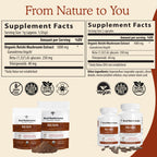 Real Mushrooms Reishi Mushroom Capsules - Handpicked Organic Mushroom Extracts - Red Reishi for Tranquil Daily Wellness with Verified Beta Glucans Vegan, Non-GMO, No Grain Fillers, 90 ct