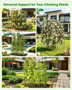 65" Cucumber Trellis for Climbing Plants Outdoor, Metal Garden Trellis for Raised Bed, Plant Support Structures with Netting for Cucumbers Tomatoes Beans Peas (50 * 17 * 65inch(L*W*H), Trellis)
