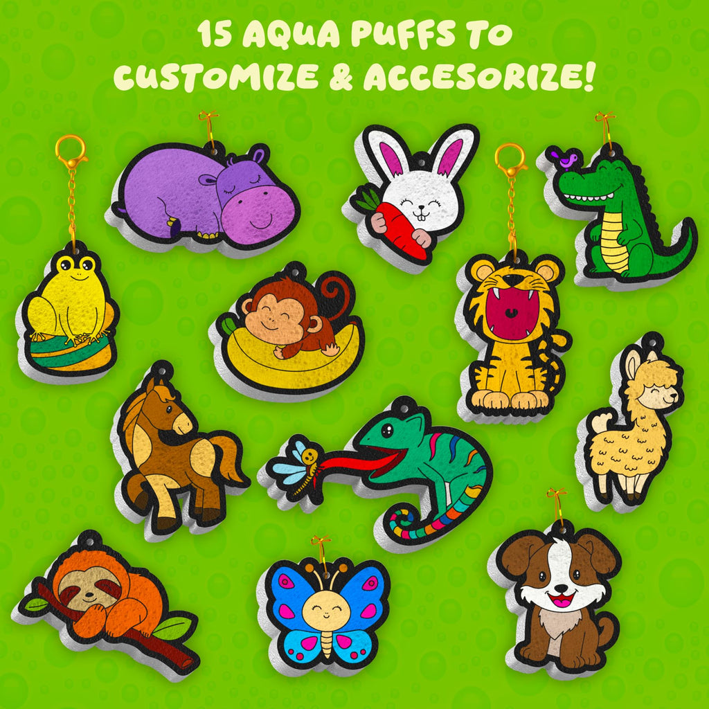 Skillmatics Aqua Puffs Animals, Paint by Number, Stocking Stuffer for Kids