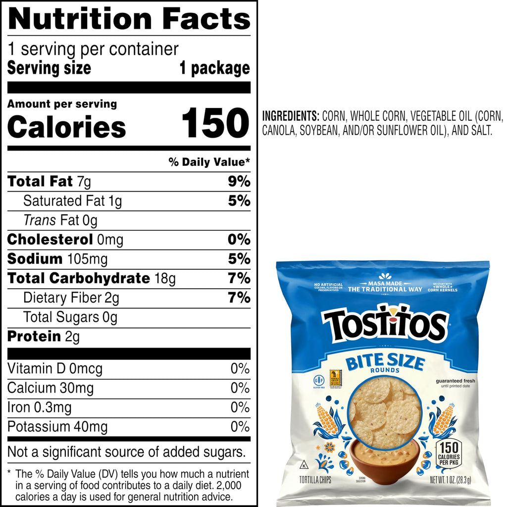 Tostitos, Bitesize Rounds, 1 Ounce (Pack of 40)