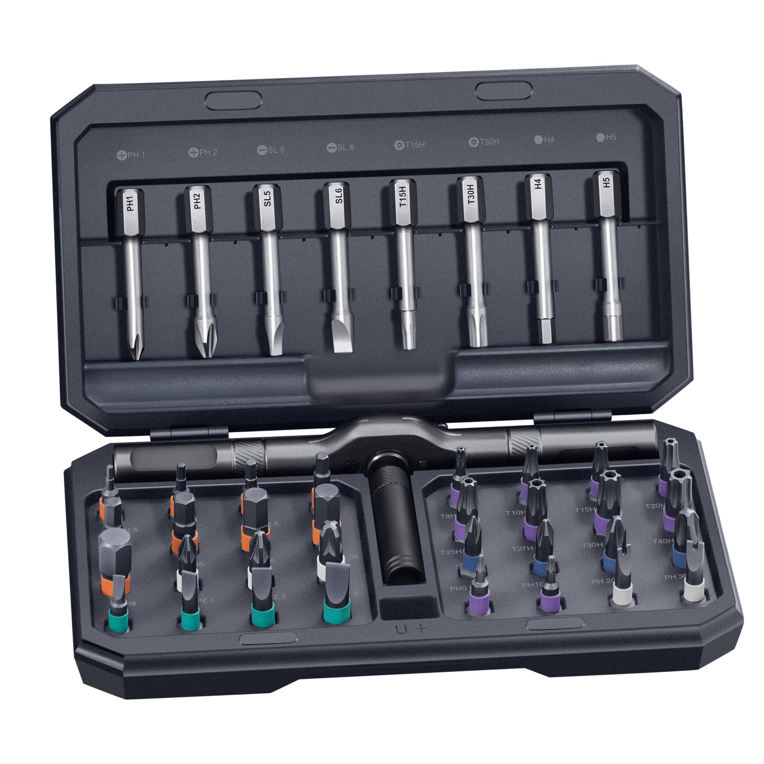 42 in 1 Magnetic Screwdriver, Screwdriver Set, Multi Bit Ratcheting Screwdriver Set with Storage Case Repair Tool Kit for Computer, Eyeglass, Bicycles, Watch, Ring Doorbell, Furniture and DIY
