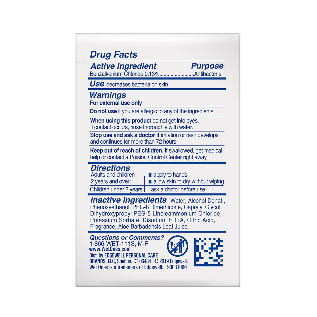 Wet Ones Antibacterial Hand Wipes Singles, Fresh Scent Wipes, Individual Wipes, Antibacterial Wipes, Hand Wipes Individually Wrapped, 24ct (6 pack)