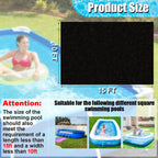 VICAMB 15 x 10ft Rectangular Pool Liner Pad for Above Ground Swimming Pools,220g/㎡ Heavy Duty Pool Ground Mat Under Pool Pad,Pools Bottom Liner Protector to Prevent Puncture and Extend Liner Life