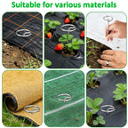 Heavy Duty Landscape Staples, 50 Pack 6-Inch G-Shaped Thickened Galvanized Garden Fabric Staples,Rust-Resistant Ground Cover Pins for Weed Barrier, Erosion Control & Landscaping Projects