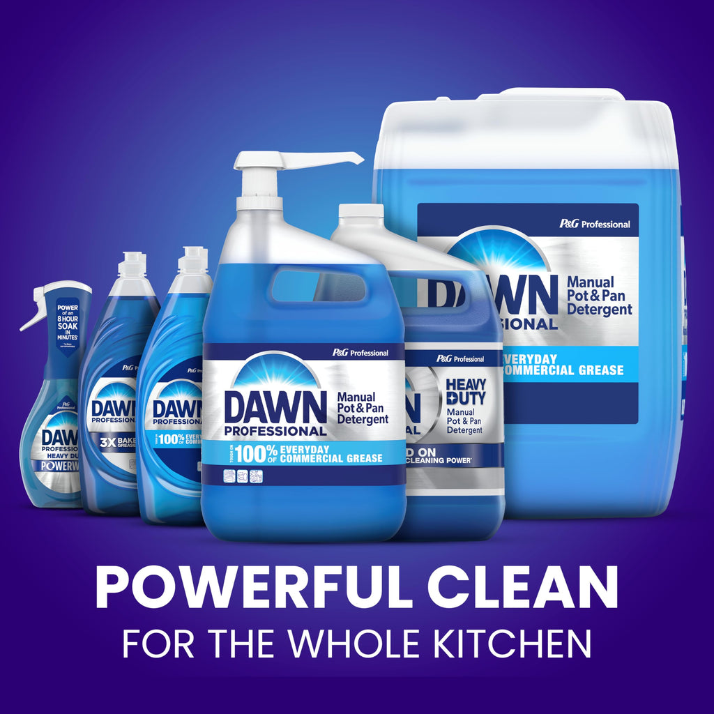 Dawn PRO Manual Pot and Pan Detergent, Dish Soap Liquid for Dishwashing by Hand, Bulk Concentrate for Commercial Use, 1 gal (Case of 2)