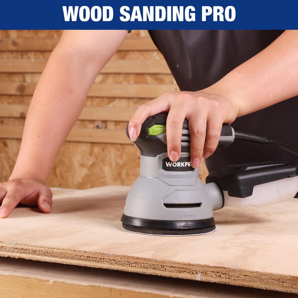 WORKPRO 150-Piece 80 Grit Sanding Discs - 5-Inch 8-Hole Hook and Loop Sandpaper for Random Orbital Sander (Not for Oscillating Tools or Mouse Sander)