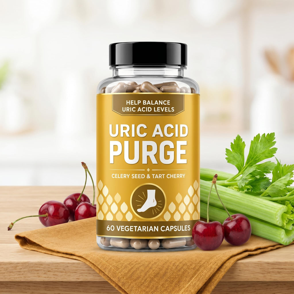 MAVETTO Purge Uric Acid Flush,with Tart Cherry & Chanca Piedra, Celery Seed, Uric Acid Support for Mobility, Blend of Five Ingredients Chosen, Antioxidant Support, 60 Vegetarian Capsules