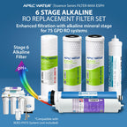APEC Water Systems Filter-MAX-ESPH 75 GPD Complete Replacement Filter Set for Essence Series Alkaline Reverse Osmosis Water Filter System