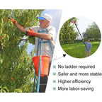 TwinkleTool Fruit Picker Pole with Basket - 8.43FT(101Inch) Adjustable Fruit Picker with Basket, Orange Picker, Fruit Picking Pole for Orange Apple Avocados Lemon, Black