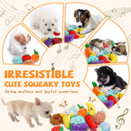 QTwoof 20-Pack Plush Squeaky Dog Toys for Small Dogs