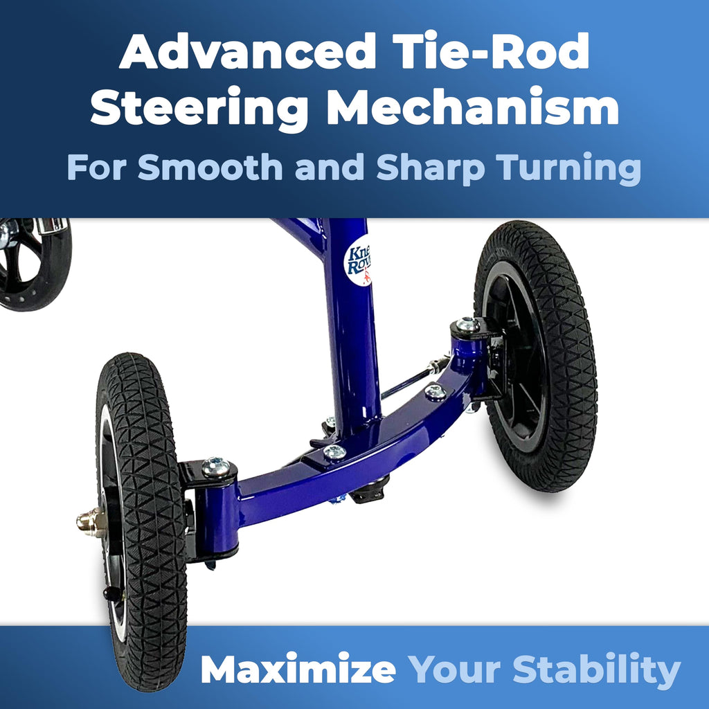 KneeRover Hybrid Knee Walker - All New Featuring KneeCycle Knee Scooter with All Terrain Front Axle Upgrade for Foot, Lower Leg or Ankle Injury