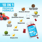 Sijigood 2 Pack Ashwagandha Gummies with L-theanine, Ashwa Root Supplement Gummy for Women Men, 120 Mixed Berry Flavored Gummies