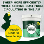 Gritty Green Sweeping Compound with Sand – Effective Dust Control on Cement & Unfinished Floors, Grit and Sand Breaks Up Loose Dust for an Even Deeper Clean, Oil Free, Made in USA (8.4 lbs)