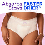 Always Discreet for Sensitive Skin Underwear, Four Times Skin Protection, Dermatologically Tested, Fragrance-Free, Maximum Absorbency, Small/Medium, 28 Count