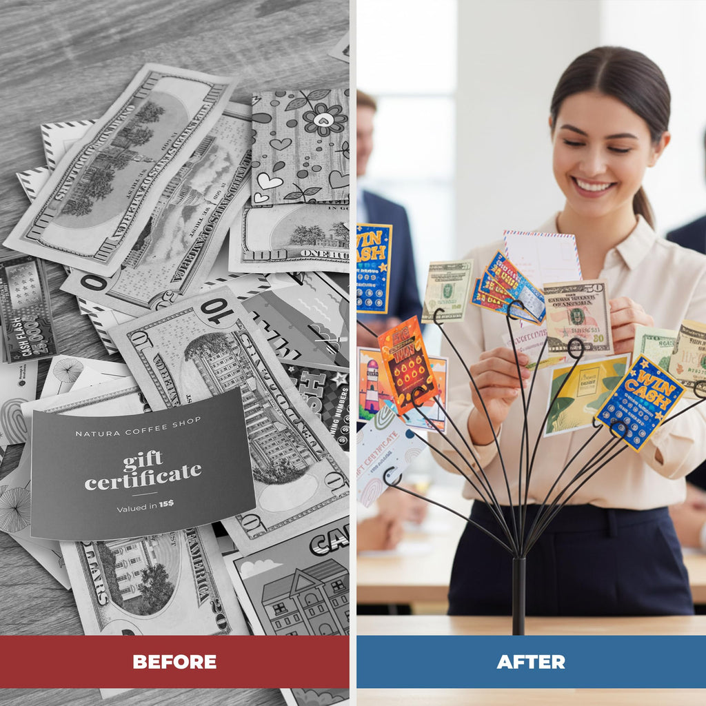 Gift Card Tree Holder to Hold Gift Cards, Lottery Tickets, Money
