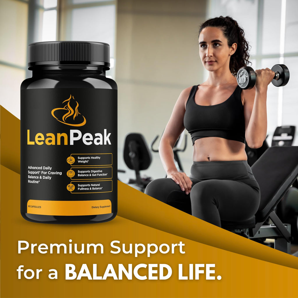 Original Lean Peak Advanced Pills Capsule, Advance Premium Official Leanpeak Formula, Natural Ingredients for Overall Health & Balanced Healthy Lifestyle | 60 Capsules Each Bottle (Pack of 2)