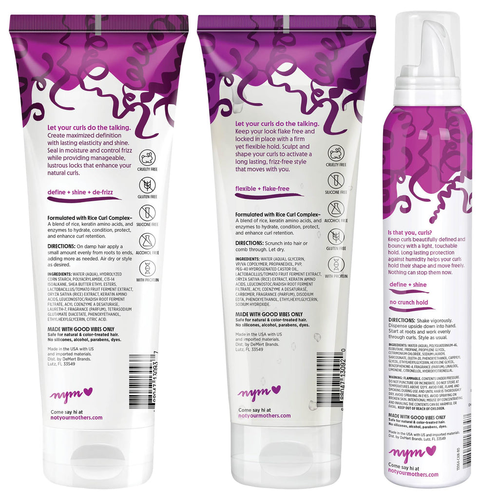 Not Your Mother's Curl Talk Defining Cream, Styling Gel, & Mousse - 3 Pack