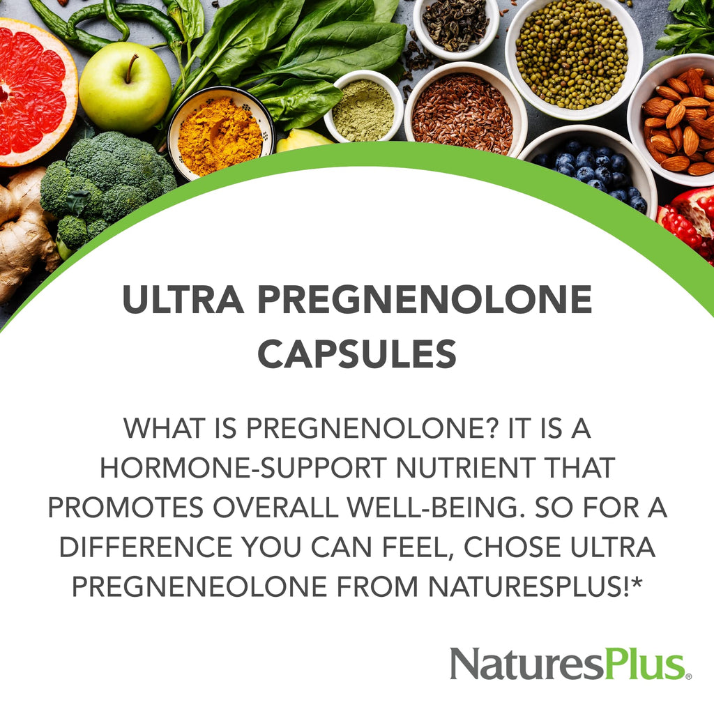 NaturesPlus Ultra Pregnenolone - 60 Capsules - Promotes Overall Well-Being, Immune Support & Cognitive Function - 60 Servings