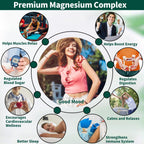 Magnesium Supplement with 9 Forms of High Absorption Magnesium Glycinate, L-threonate, Citrate, Malate and More for Muscle, Brain Support, Non-GMO, Gluten & Soy Free, 60 Capsules