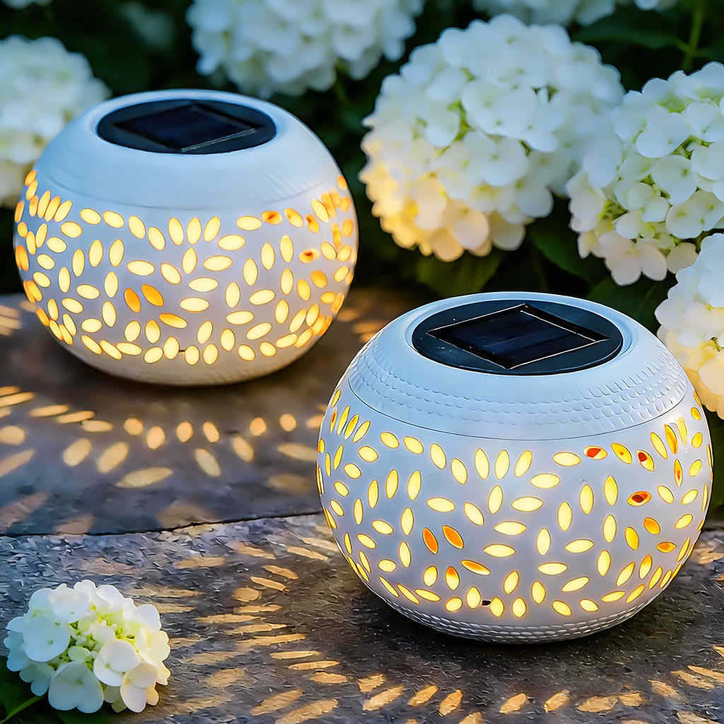 JMEXSUSS 2 Pack Solar Lanterns Outdoor Waterproof, LED Lanterns Decorative Outdoor, Lights Solar Table Lamps for Outside Patio Decor, Garden, Camping, Desk, Yard(White)