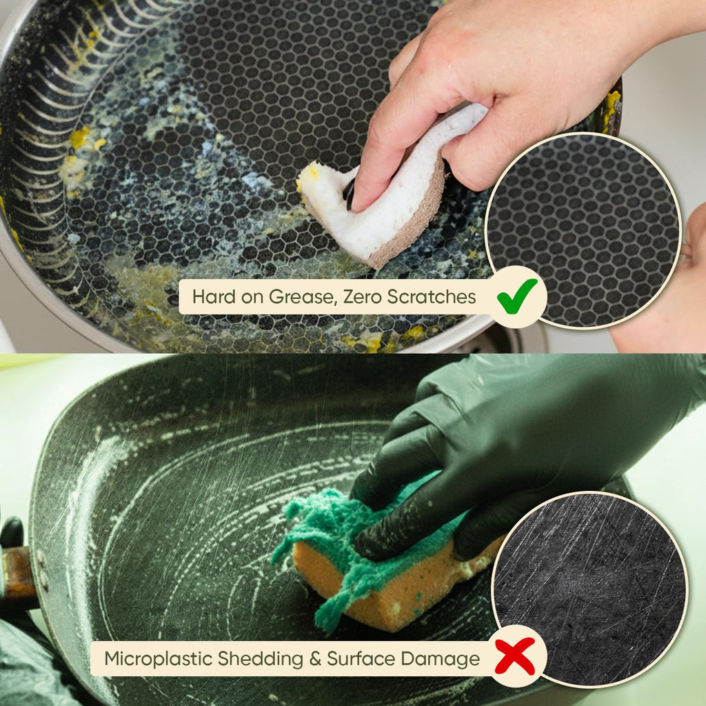 Plant-Based Kitchen Sponges (24 Pack) | FSC-Certified & PETA Approved | Natural Cellulose & Coconut Blend Scrubber Dish Sponges for Kitchen | S-Shaped Design | Eco-Friendly, Non-Scratch & Non-Toxic