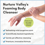 Nurture Rinse Free Waterless Foaming Cleanser | Women, Camping, Elderly & Hospital Care | Waterless Shower & Bath Wash w/Aloe for Sensitive Dry Skin