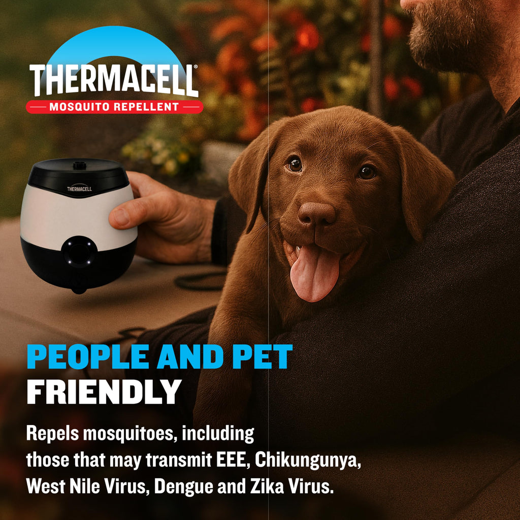 Thermacell E-ZoneGuard Glow Rechargeable Mosquito Repeller + Lantern with 20-Foot Zone of Scientifically Proven Outdoor Protection; 9-Hr Battery; 12-Hr Refill; Bug Spray Alternative; DEET-Free