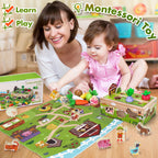 Montessori Wooden Sensory Toddler Toys: Toy for 1 Year Old Boys Girls Birthday Gifts | 1st One First Birthday Gift for 1 Year Old Girl Boy, Educational Learning Toy for 1-2 Year Old Fine Motor Skills