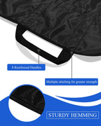 SPRING SEAON Patient Positioning Bed Pad with Handles – Transfer & Slide Sheet for Elderly Care, Waterproof Washable Draw Sheet for Hospital or Home Use, 46.5" x 38.5", 450 LBS Support,Black