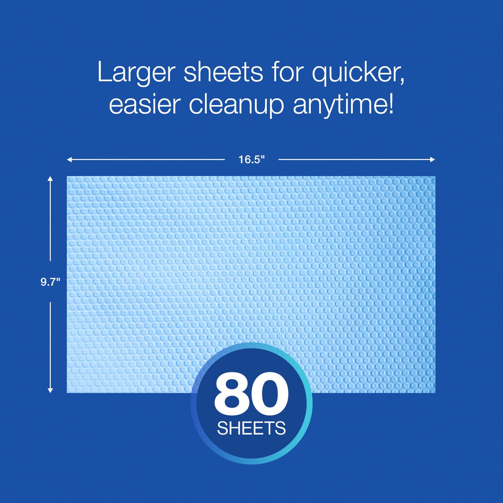 EZbrnd Heavy-Duty Cleaning Cloths Towels, Pop Up Box, Blue Shop Towels, 80sheets/box [X80]