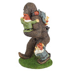 Design Toscano Schlepping the Garden Gnomes Bigfoot Yeti Indoor/Outdoor Garden Statue, 16 Inch Tall, Cast Stone Resin, Painted Full Color Finish