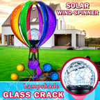 72 in Large Wind Spinners Outdoor, Solar Hot Air Balloon Wind Sculpture