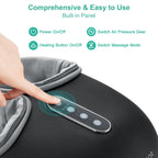 Medcursor Foot Massager with Heat - Shiatsu Feet Massage Machine Delivers Relief for Tired Muscles & Plantar, Deep Kneading Therapy, Multi-Level Settings for Home, Office Use, Size up to 13"
