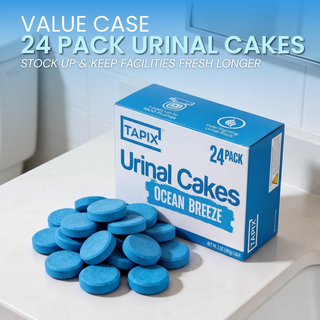 Urinal Cakes, Ocean Breeze Scent Urinal Deodorizing Block, Fresh Ocean Scent Urinal Pucks (Case of 24)