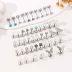 MOZAKA 23 Pairs Hypoallergenic Titanium Earrings for Women