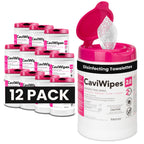 Metrex – CaviWipes 2.0 Disinfecting Wipes for Healthcare, Dental & Clinical Use – Manual Pull, Pre-Moistened, Non-Sterile, Disposable 6" x 6.75" – 160 Wipes per Canister, 12 Canisters/Case