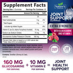 Joint Support Gummies - Extra Strength Glucosamine Gummy Supplement with Vitamin E - Natural Cartilage Joint Health & Flexibility Support, Best Support Glucosamine Chew for Men & Women - 120 Gummies