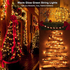 BrizLabs Clear Christmas Lights Outdoor 300 Count Incandescent Light String