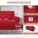 Easy-Going 100% Waterproof Couch Cover, Dual Waterproof Sofa Cover, Stretch Jacquard Sofa Slipcover, Leakproof Furniture Protector for Kids, Pets, Dog and Cat (Sofa, Christmas Red)