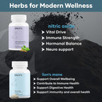 mars by GHC Vitality Max Combo | Natural Lion’s Mane & Nitric Oxide Capsules | Focus, Energy & Performance Support | 240 Capsules | Pack of 2
