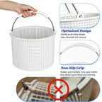Inground Pool Skimmer Basket for Hayward Skimmer Basket&Pool Filter Baskets SP1082CA Series, Aladdin B-152, Built-in Brass Weight - Anti-Floating Filter Baskets, 316 Stainless Steel Handle Rubber Grip