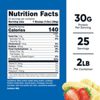 Nutricost Whey Protein Isolate (2 LB) Strawberry Banana Flavored - GMO-Free, Gluten-Free