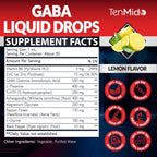 Tenmido 10in1 GABA L-Theanine Supplement Liquid Drops with 5-HTP, Ashwagandha, Magnesium Glycinate, Passion Flower, L-Glycine, Black Pepper and More - 30ml 1 Fl Oz