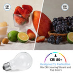 NABKRA 60 Watt Incandescent Light Bulbs, A19 E26 60W Incandescent Bulb, Dimmable, 2700K, Warm White Light, Shatter-Resistant and Durable Bulb (4-Pack)