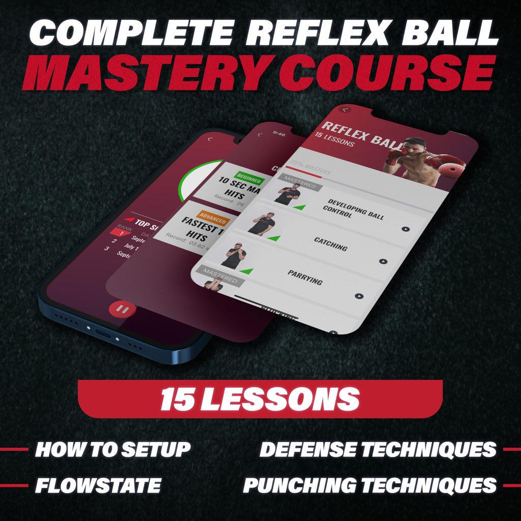 Boxing Reflex Ball with Punch Counter App - Improve Hand-Eye Coordination & Reaction Speed, Essential Boxing Equipment for Training Gift for Kids and Adults (Advanced)