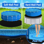 18FT Pool Pad for Above Ground Pool,350G/M² Thicker Pool Liner Pad,Pool Padding for Above Ground Pool,Pool Bottom Pad Seamless,Double Density Puncture Resistant,Pre-Cut Pool Mat,Geotextile Material