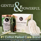 L. Ultra Thin Pads for Women, Overnight Absorbency, Organic Cotton Top Layer, Unscented Pads with Wings,96 Count (Pack of 2)