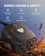 DEWENWILS Outdoor Timer Outlet Waterproof with 11 Modes, Outdoor Light Timer, 100FT Remote Control, for Outdoor Lights, Pump, Sprinkler, Fountain, Black