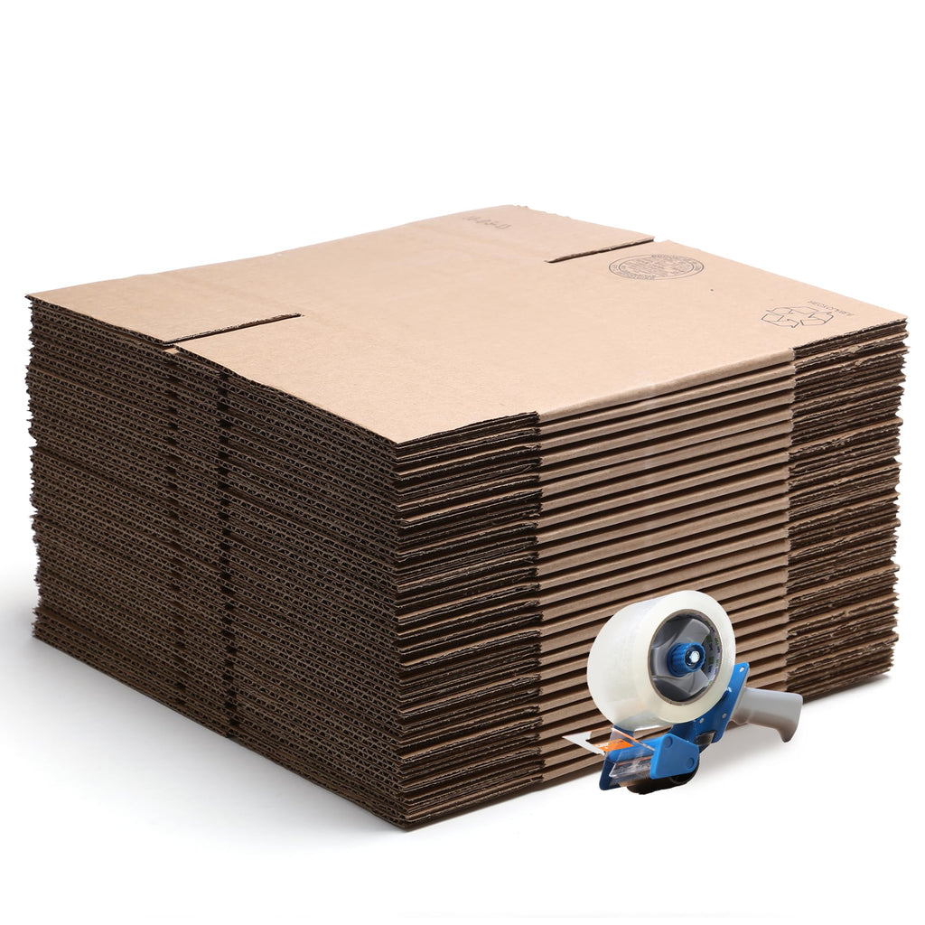 The Boxery 18"x4"x4" Brown/Kraft Corrugated Cardboard Shipping Boxes 100-Pack | Mailing, Packing, Moving & Storage for Business/Home – Durable - Eco-Friendly, Recyclable - Made in the USA
